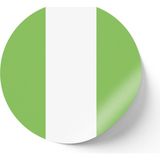 İberk 30 Adet - 5.5 cm Sticker Etiket - Vektörel Ülke Bayraklı Nigeria Nijerya Bayrağı