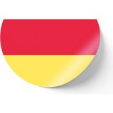 İberk 30 Adet - 5.5 cm Sticker Etiket - Vektörel Ülke Bayraklı Ossetia Osetya Oset Bayrağı