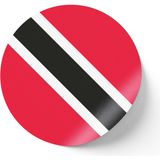 İberk 30 Adet - 5.5 cm Sticker Etiket - Vektörel Ülke Bayraklı Trinidad And Tobago Trinidad ve Tobago Bayrağı
