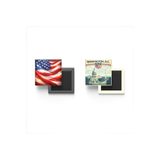 iBerk Buzdolap Magnetleri - Amerika Birleşik Devletleri Bayrağı ve Retro Tema - 2'li Set Magneti