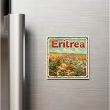 İberk Eritre Eritrea - Posta Pulu Temalı Ülke - Baskılı Buzdolap Magneti Kare - 9x9 cm