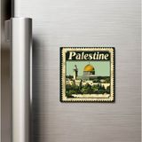 İberk Filistin Palestine - Posta Pulu Temalı Ülke - Baskılı Buzdolap Magneti Kare - 9x9 cm