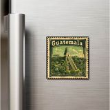 İberk Guatemala Guatemala - Posta Pulu Temalı Ülke - Baskılı Buzdolap Magneti Kare - 9x9 cm
