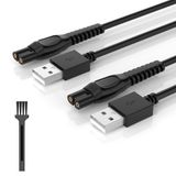 IBERLS Braun Serisi 7 9 3 5 1 vb. için Evrensel Tıraş Makinesi USB Şarj Kablosu Elektrikli Tıraş Makinesi Epilatör Saç Kesme Makineleri 5V Yedek Güç Adaptörü Kablosu