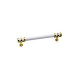 İbico 941 Boru Çekmece Kulp 12.8 Cm - Altın Yüzük Beyaz Kulp- 10'Li Paket