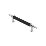 İbico 974 Boru Kulp 9,6 Cm - Krom Yüzük Siyah Kulp- 10'Li Paket