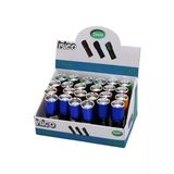 İbico İ10-006 Zoomlu Mini El Feneri 9.6-10.3Cm Çap: 3Cm Pilli Metal Siyah & Renkli Kasa- 24'Li Paket
