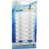 İbico İ10-013 CY-22 Kablo Tutucu Klips 16 Adet Yapışkanlı Kalın Kablo Şeffaf Plastik Mika Kristal - 20'li Paket