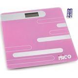 İbico İ11-024 Cam Banyo Baskül Terazi Tartı 26x26cm 180kg/50gr Pilli Dijital LCD Ekran Renkli Cam