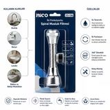 İbico İ13-136 Musluk Ucu Filtresi - 2 Fonksiyonlu Spiralli Yaylı, 360° Dönebilen Başlık, 16-19 Mm- 12'Li Paket