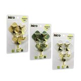 İbico İ17-009 Plastik Askı 3kg 3 Adet Gold Geyik Figür Krom Görünüm Yapışkanlı Mika Kristal Plaka - 12'li Paket