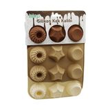 İbico İ22-040 Muffin Kek Kalıp 12'li Mini Yıldız Silikon Rüzgar Gülü Askılıkı Kartela - 6'li Paket