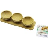 İbico İ22-265 Kase Seti D: 2.5cm Tepsi 6.5x19.8cm Çerezlik Çap: 6cm 3 Adet Tepsili Lokumluk