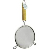 İbico Ibico İ22-302 Tel Süzgeç 14CM Sap: 14.5cm 2 Kulaklı Ahşap Saplı Metal Çerçeçeve - 10'li Paket