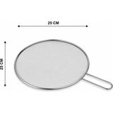 İbico Ibico İ22-424 Tel Yağ Sıçratmaz 25CM Sap 17CM Krom Saplı Metal Çerçeve Lux - 12'li Paket