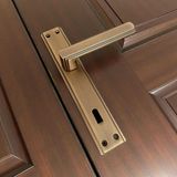 Ibiza Mat Antik Sarı Full Zamak Elegant Aynalı Oda Kapı Kolu 1 Takım - 1 Çift