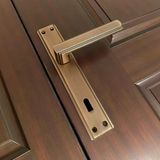 İbiza Mat Antik Sarı Full Zamak Elegant Aynalı Oda Kapı Kolu 1 Takım
