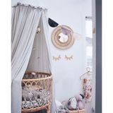 IBIZA VIBE MAMERIA fırfırlı çocuk yatak gölgeliği, pamuklu kılıf, bebek beşiği okuma köşesi perdesi, asma yuvarlak çadır, çocuk odası ve yatak odası, oyun odası dekoru