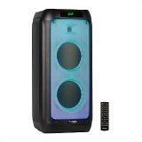 Ibiza WAVE8 8 inç (20,3 cm) Çift Woofer’lı Hoparlör, 600W, Bluetooth, USB/microSD, WAVE LED Efekti, TWS Kablosuz Bağlantı, Siyah
