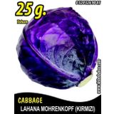 İBK İklim Bahçe Lahana Tohumu Mohrenkopf (Kırmızı) - 25 g (~ Takribi 3250 Tohum)