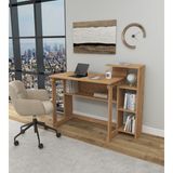 İboda Home Collection Ecowork Pro 5 Raflı Çalışma Masası - Atlantik Çam - 106x50x74