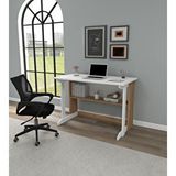 İboda Optiwork Raflı Geniş Çalışma Masası 100x56 Cm Çam - Beyaz