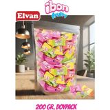 Ibon Sütlü Meyveli Şeker 200 Gr. Küçük Boy Dökme Doypack Çilek Kavun Şeftali Muz - 1 Adet