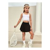 İBRE PEK-ŞIK MODA Yüksek Bel Şortlu Volanlı Tenis Spor Eteği Dalgıç Kumaş