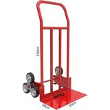 İbtaş 3 Tekerlekli Ergonomik Merdiven Çıkabilen Koli Eşya Yük Taşıma El Arabası 250 kg Kapasite Kırmızı Renk