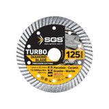 İbtaş SGS2321 - (125mm x 1,4mm) Turbo Elmas Testere Porselen, Seramik, Granit, Mermer Kesme Diski (Sulu ve Kuru Kesme Taşı)