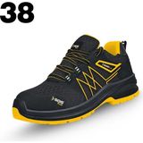 İbtaş SGS2938 - No:38 Cross S1 Çelik Burunlu Spor Iş Ayakkabısı - Ergonomik - Antistatik - Su Geçirmez - Nefes Alır - Siyah - Sarı