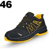İbtaş SGS2946 - No:46 Cross S1 Çelik Burunlu Spor Iş Ayakkabısı - Ergonomik - Antistatik - Su Geçirmez - Nefes Alır - Siyah - Sarı
