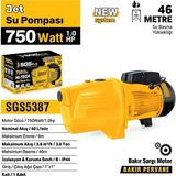 İbtaş SGS5387 - Jet Su Pompası 750 Watt 1.0 Hp - 46 Metre - Bakır Sargı
