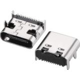 Ic-266B-4 Type-C Dişi Şase Konnektör Usb 3.1 16 Pin Hızlı Şarj Destekli Soketi Girişi