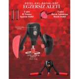 İç Bacak Egzersiz Aleti 35 Kg Ayarlanabilir Kegel Cihazı Pelvik Kas Aleti Kalça Kol Sırt Sıkılaştırıcı Tutma Aparatlı Siyah - Kırmızı