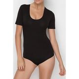 Iç Giyim (3 Adet) Nbb Kısa Kol Geniş Yaka Çıt Çıtlı Body Atlet - Siyah - XL