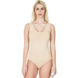 Iç Giyim Derya Kurşun Kalın Askılı Pamuk Kumaş Çıt Çıtlı Body Atlet - Ten - XL