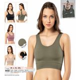 Iç Giyim Polyester Kumaş Dalgıç Kaşkorse Sporcu Crop Atlet - Açık Mürdüm - XL