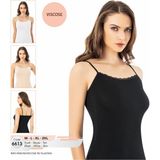 Iç Giyim Viskon Kumaş Ince Askılı Atlet - Ten - XL