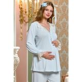 İç Giysim Dantel Detay Lohusa Pijama Takım