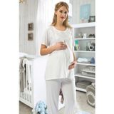 İç Giysim Ekru Hamile ( Lohusa ) Pijama Takımı - 1606