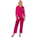 İç Giysim Fuşya Saten Pijama Takımı - 1595