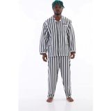 İç Giysim Uzun Kol Çizgili Gaffur Erkek Pijama Takım