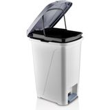 Iç Kovalı Pedallı Çöp Kovası 25 Litre Beyaz
