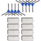İcanpares Anker Uyumlu Eufy Robovac 11S, 30, 30C, 15C, 15T, 12, 25C, 35C Süpürge Yedek 16 Parça Set (8 Hepa + 8 Yan Fırça) - 1 Adet