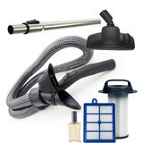 İcanpares Philips Uyumlu Fc 9200 9205 9210 Süpürge Boru Emici Hepa ve Silindir Filtre Telli Hortum Seti