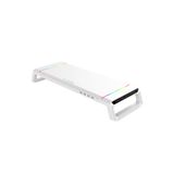 Ice Cooler T1 Laptop Sehpası RGB Işıklı Mönitör Standı Ekran Altlığı 4 Usb Hub Telefon Tutuculu Çekmeceli Mönitör Yükseltici Katlanabilir Yükseklik Ayarlı Altlık 30KG Taşıma Kapasiteli COLEER-T1-ALTLIK
