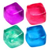 Ice Cube Yavaş Yükselen Fidget, Stres Giderici Küp Seti, Odaklanma ve Anksiyete Yönetimi için, 4 Paket Çok Renkli Fidget Küpü, Yavaş Yükselme Özellikli, 5 cm Berrak Stres Topu, Ofis ve Çalışma Alanı