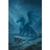 Ice Dragon Notebook – Blank Sketchbook with Watermark: A Chilling Fantasy Sketchbook with 90 Unlined Pages and Subtle Dragon Symbol