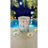 İce pink latte mum 9x8 cm hindistan cevizi kokulu soya mum